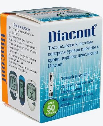 ДИАКОНТ ТЕСТ-ПОЛОСКИ ДЛЯ ГЛЮКОМЕТРА №50