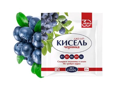 ДЖЕЛИ+ кисель черника 25 гр