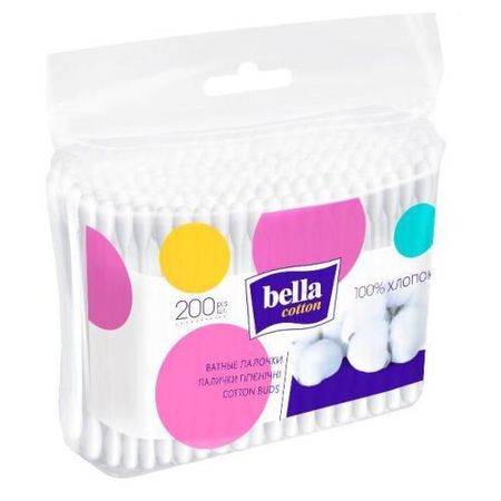 БЕЛЛА ВАТНЫЕ ПАЛОЧКИ COTTON пакет №200