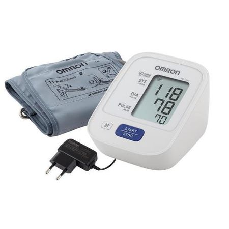 ОМРОН (OMRON) ПРИБОР (ТОНОМЕТР) ИЗМ. АРТ. ДАВЛЕНИЯ АВТОМАТ + АДАПТЕР M2 ECO (ARU)
