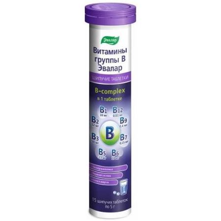 ВИТАМИНЫ ГРУППЫ B ЭВАЛАР табл. растворим. №15