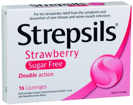 СТРЕПСИЛС ДЛЯ ДЕТЕЙ клубника табл. д/рассас. №16