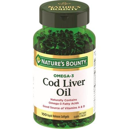 НЭЙЧЕС БАУНТИ (NATURE`S BOUNTY) ЖИР ПЕЧЕНИ НОРВЕЖСКОЙ ТРЕСКИ капс. №100
