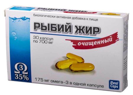 РЫБИЙ ЖИР ОЧИЩЕННЫЙ РЕАЛКАПС капс. 700 мг №30
