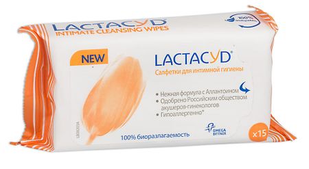 ЛАКТАЦИД САЛФЕТКИ ДЛЯ ИНТИМНОЙ ГИГИЕНЫ №15