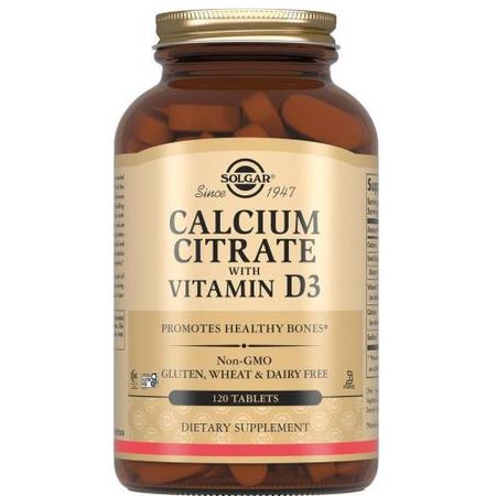СОЛГАР КАЛЬЦИЯ ЦИТРАТ-ВИТАМИН Д3 табл. №120