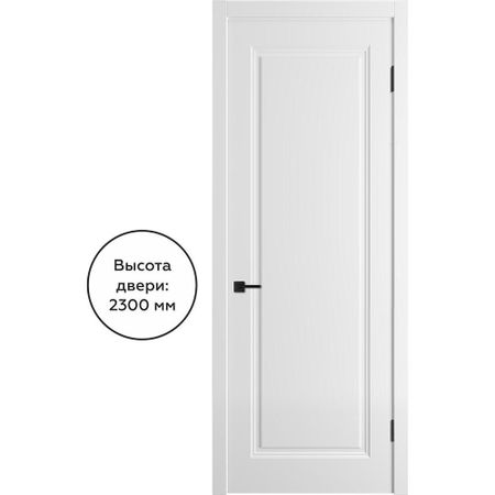 Дверь межкомнатная Норра 1 800х2300 мм эмаль белая глухая
