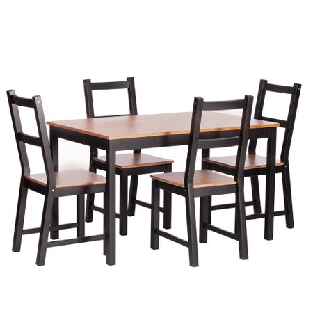 Обеденная группа антик черный стол и 4 стула Sonata Dining Set (21795) формирование математических представлений у   подготовительная группа 6 7 лет комплект из 12 карт