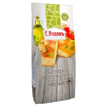 Мучная смесь С.Пудовъ Фокаччо с пряными травами 400 г