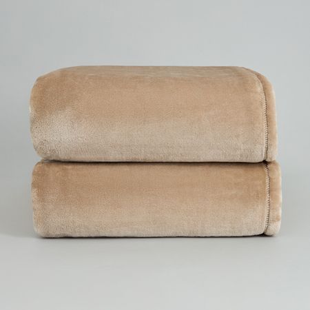 Плед Сверхмягкий/Supersoft, серо-бежевый