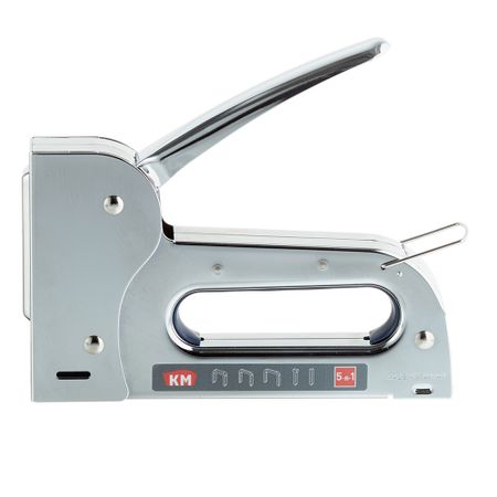Степлер строительный стальной для скоб и гвоздей 5 в 1 КМ степлер 10 со скобами erichkrause