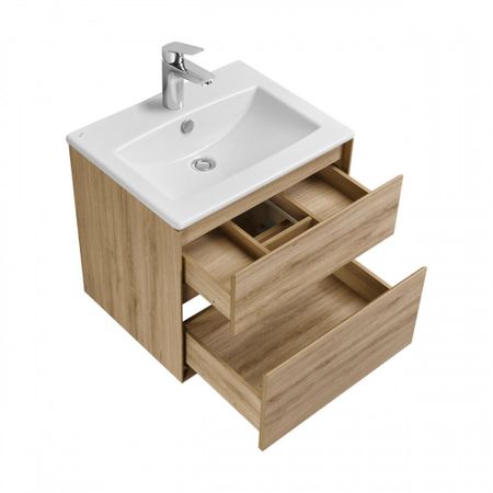 Тумба под раковину Aquaton Либерти 60 см подвесная дуб эльвезия (1A279401LYC70)