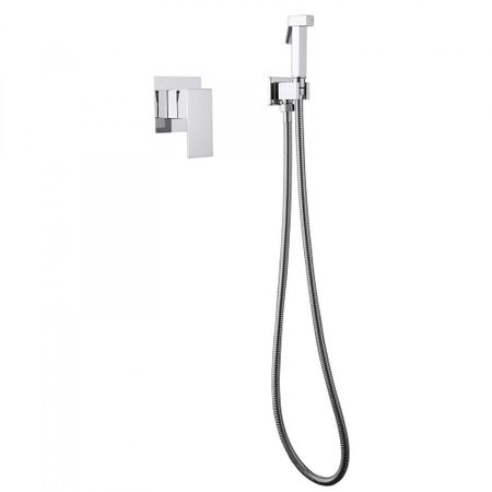 Смеситель с гигиеническим душем встраиваемый Abber Daheim со скрытой частью в комплекте хром (AF8225)