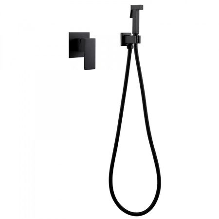 Смеситель с гигиеническим душем встраиваемый Abber Daheim со скрытой частью в комплекте черный (AF8225B) внутренняя  ированная накладка ax для приборной панели декоративная лента для mazda cx 5 cx5 2012 2013 2015 2014