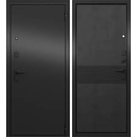 Дверь входная металлическая Брутал 96x205 см правая бетон