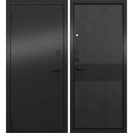 Дверь входная металлическая Брутал 86x205 см левая бетон