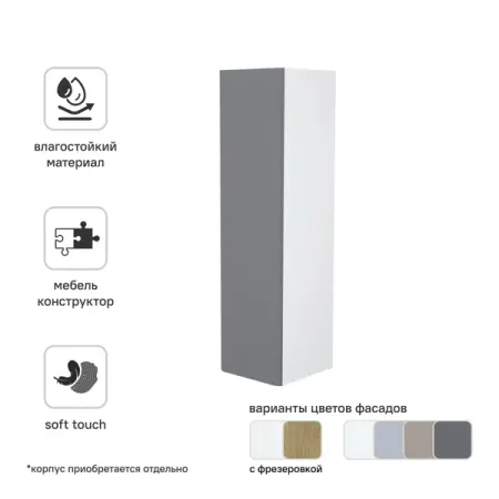 Фасад для пенала Iddis Lahta 30 см LAH30GMi89 МДФ цвет графит стояночный обогреватель горелка камера сгорания бесплатный графит прокладка 252113100100 для eberspacher airtronic d4 d4s 5 квт
