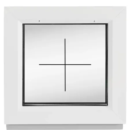 Окно ПВХ WHS глухое 500x500 мм (ВхШ) однокамерный стеклопакет белый (с двух сторон)