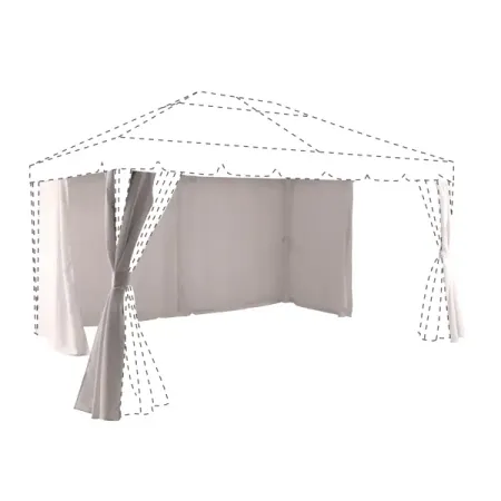 Шторы для павильона BEGINIA Ysis полиэстер 204x346 см бежевые