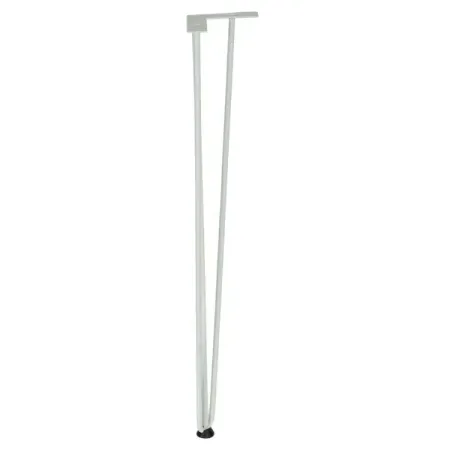 Ножка для мебели квадратная 740x110x10 мм сталь цвет белый нагрузка до 50 кг нейлоновые петли для мебели 10 шт