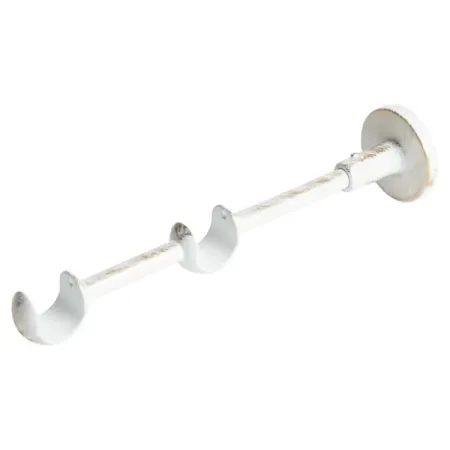 Кронштейн для штанги со сверлением алюминий цвет белый 2x20 см