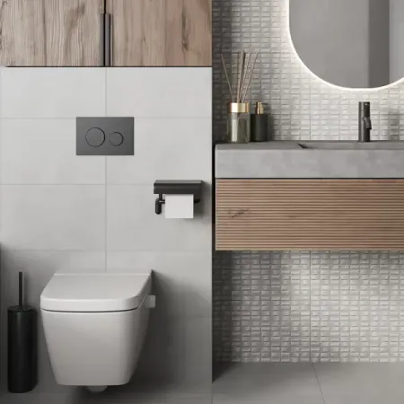 Настенная плитка Шахтинская Плитка Урбан верх 01 25x40 см 1.4 м² цвет серый