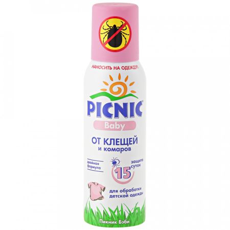 Аэрозоль от клещей и комаров Picnic Baby 125 мл