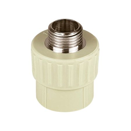 Муфта полипропиленовая Valfex 25 мм х 1/2 НР(ш) серая (10130125Г)