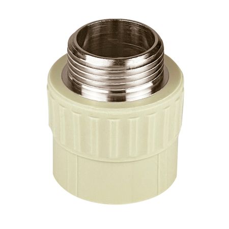 Муфта полипропиленовая Valfex 32 мм х 1 НР(ш) серая (10130032Г) латунная резьбовая гайка m2 m2 5 m3 m4 m5 m6 насечка горячего расплава для литья под давлением встраиваемая встраиваемая гайка для 3d принтера