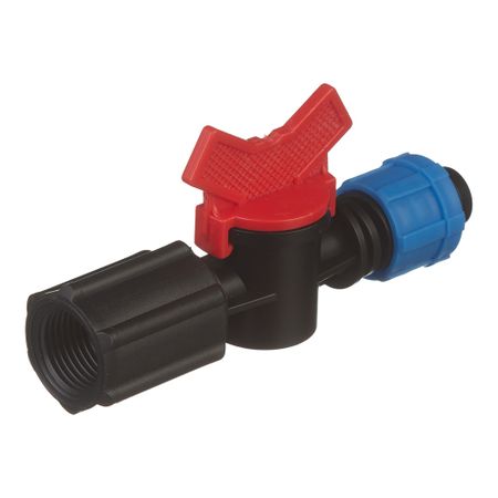 Кран запорный 1/2 для капельной трубки 16 мм Профитт (9271725) кран 1 2 х 3 4 профитт латунный с вентилем 1435490