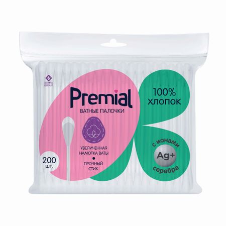 Ватные палочки Premial Classic 200 шт