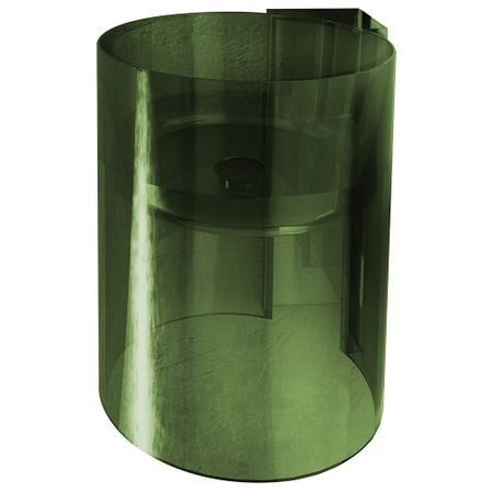 Раковина Abber Kristall 42 см угловая подвесная зеленая (AT2705Emerald)