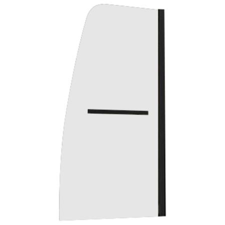 Шторка на ванну распашная 80х140х0,6 см профиль черный Abber Ewiges Wasser (AG50080B)