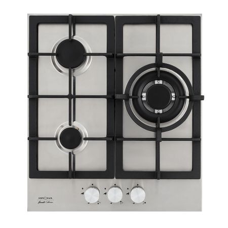 Варочная панель газовая Krona Tordo 45 3 конфорки нержавеющая сталь варочная панель индукционная krona genesis max 60 bl 4 конфорки