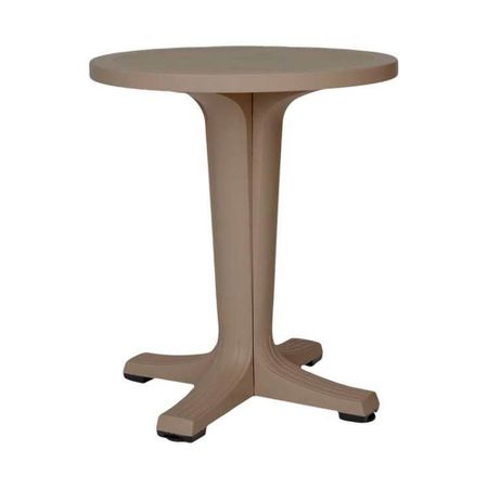 Стол разборный пластиковый Элластик-Пласт Прованс шоколад 650х650х720 мм круглый (ЭП 762907шк)