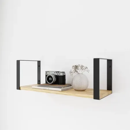 Кронштейн утилитарный Торонто 1-600 60x20 см нагрузка до 10 кг цвет черный кронштейн для сверла footful