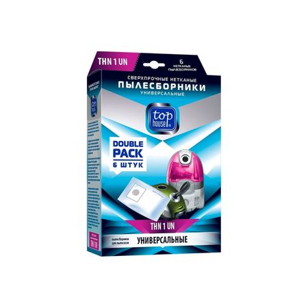 Мешки-пылесборники Top house сверхпрочные из нетканого материала универсальные 6 шт