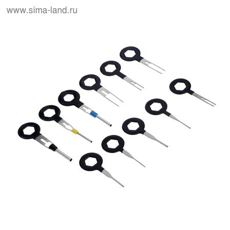 Инструмент для автоэлектроники, прорезиненный, набор 11 предметов 