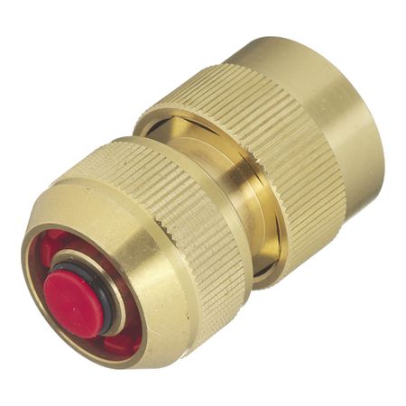 Коннектор 1/2 для шланга MasterProf латунный с аквастопом (ДС.070678)