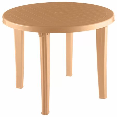 Стол Элластик пласт Элластик круглый бежевый 95х95х74 см