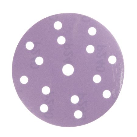 Диск шлифовальный КМ Purple d150 мм P240 на липучку бумажная основа (5 шт.)