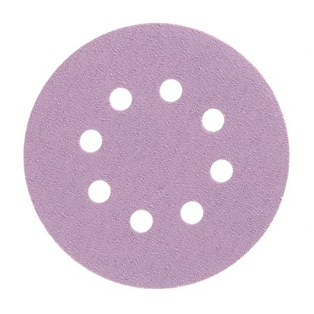 Диск шлифовальный КМ Purple d125 мм P80 на липучку бумажная основа (5 шт.)