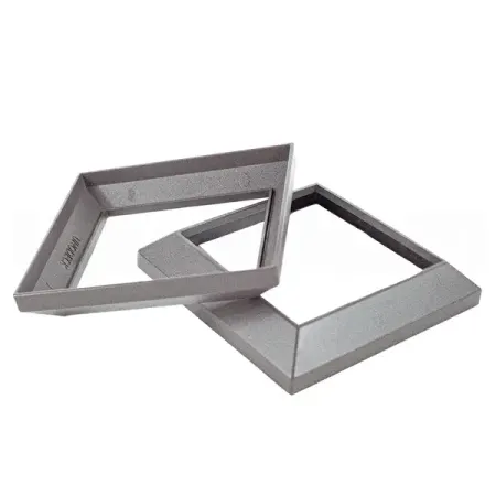 Рамка столба прямоугольная алюминий 135x135x25 мм серый