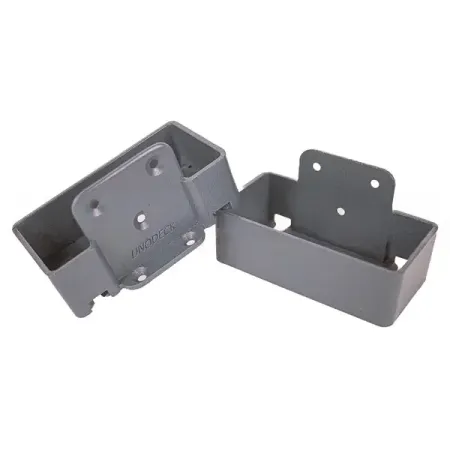 Крепление перил прямое прямоугольное алюминий 30x50x94 мм серый