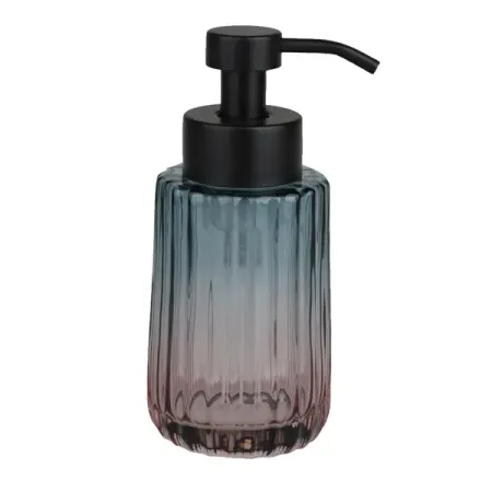 Дозатор для мыла санрайз стекло розово-голубой