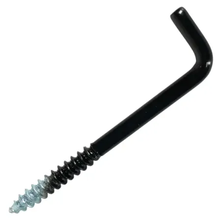 Г-образный винтовой крюк 3.5x45 мм сталь RAL9005 8 шт.