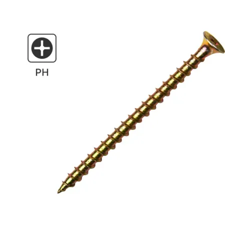 Саморезы по дереву DILWIS потайные острые оцинкованные 4.2x65 мм 1 кг