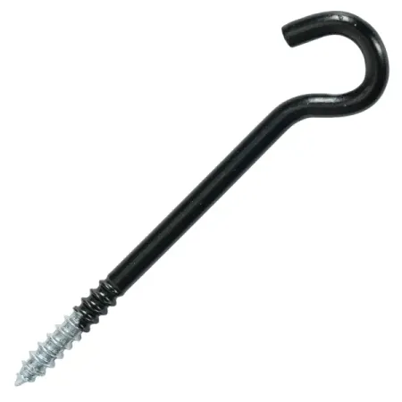 Шуруп-крюк 6x80 мм сталь RAL9005 4 шт.