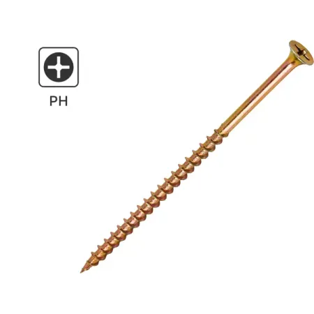 Саморезы по дереву DILWIS потайные острые оцинкованные 4.2x90 мм 1 кг