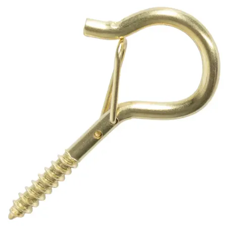 Шуруп-крюк и карабином 4x28 мм сталь 5 шт. цвет золото для карточек на молнии с карабином лама пвх 12×9 12 10832 8